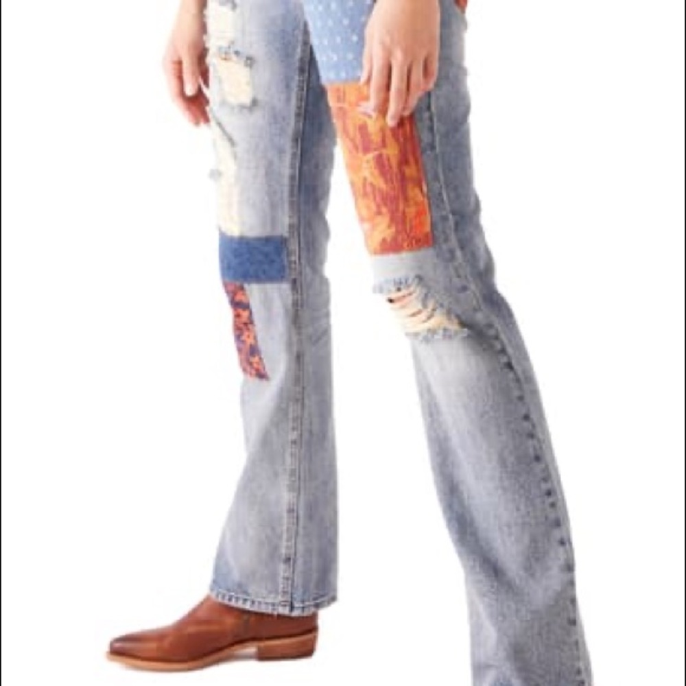 Free People BellaDonna Patchwork Jeans - Picture 11 of 11